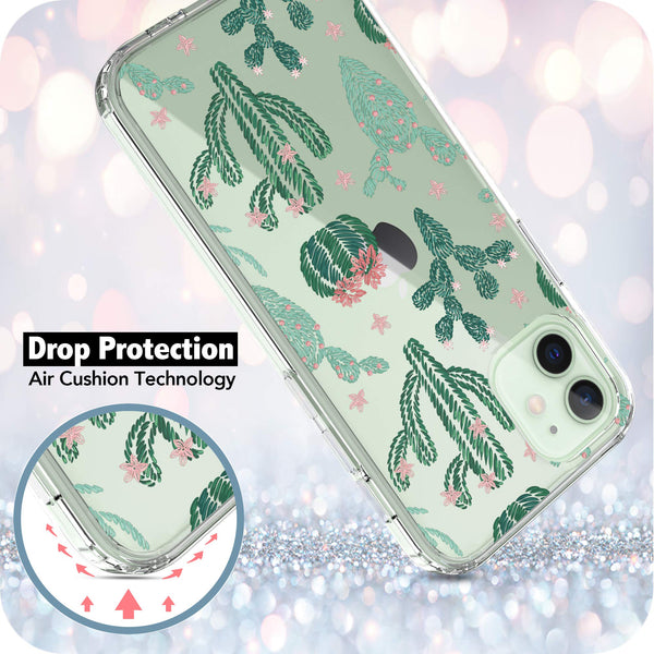 iPhone 12 Mini Case, Anti-Scratch Clear Case - Cactus Flower