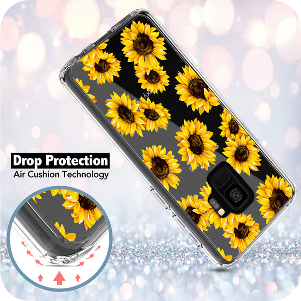 Samsung Galaxy S9 Case, Anti-Scratch Clear Case - Sunflower