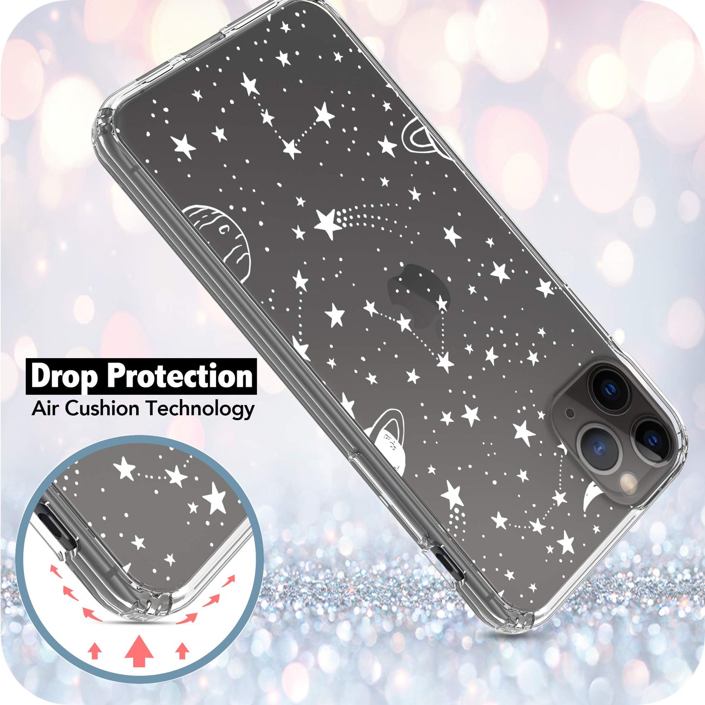 iPhone 11 Pro Max Case, Anti-Scratch Clear Case - Universe