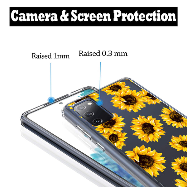 Samsung Galaxy S20 Fe 5G Case, Anti-Scratch Clear Case - Sunflowers