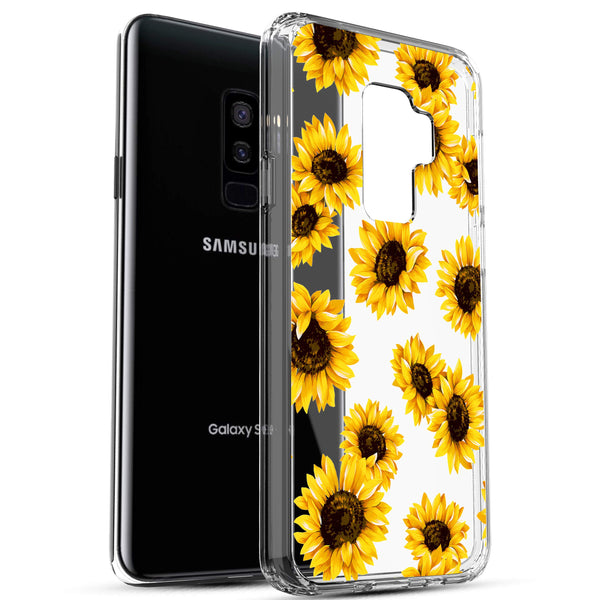 Samsung Galaxy S9 Plus Case, Anti-Scratch Clear Case - Sunflower