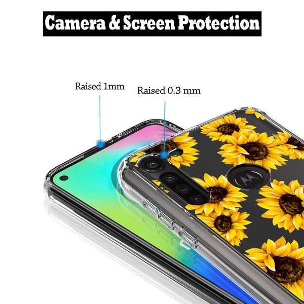 Moto G Power (2020) Case, Anti-Scratch Clear Case - Sunflower