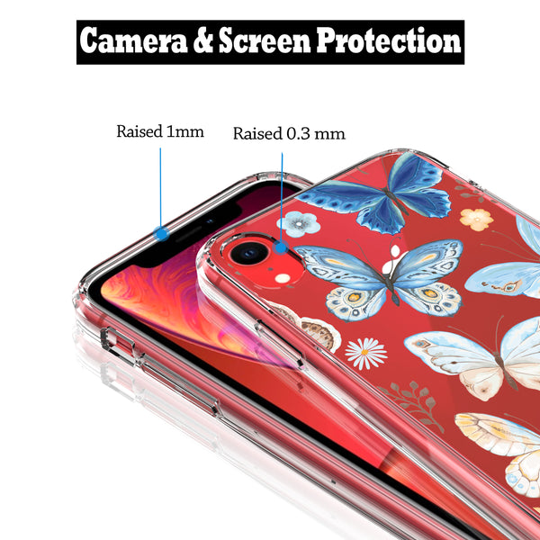 iPhone XR Case, Anti-Scratch Clear Case - Butterflies