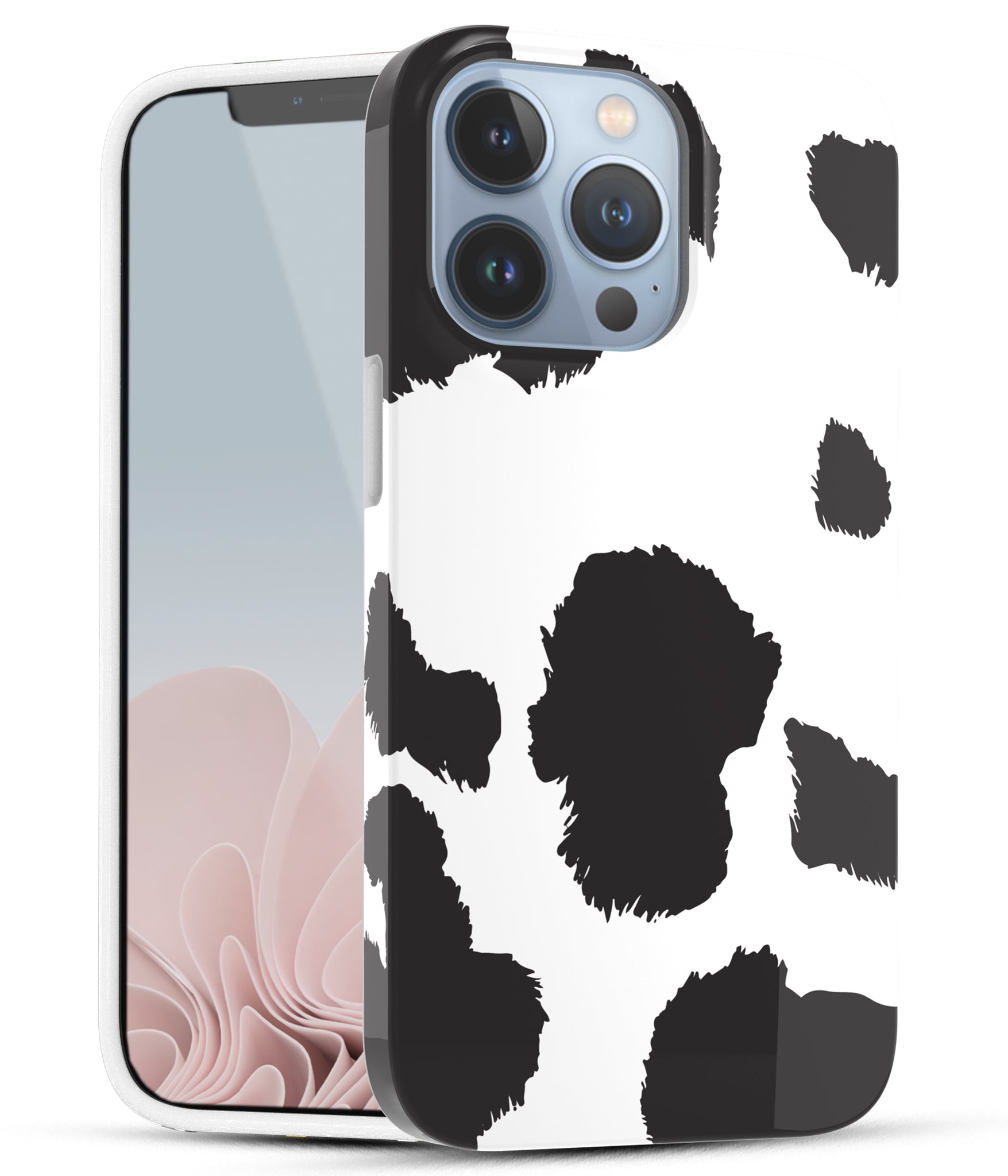 iPhone 13 Pro Case, Ultra Slim Glossy Shockproof Scratch-Proof Case - Cow Print