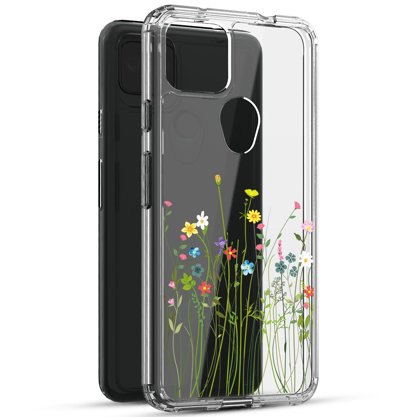 Google Pixel 5A Case, Anti-Scratch Clear Case - Floral