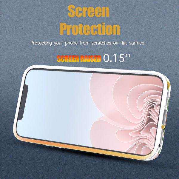 iPhone 13 Pro Case, Ultra Slim Glossy Shockproof Scratch-Proof Case - Citrus Lemon