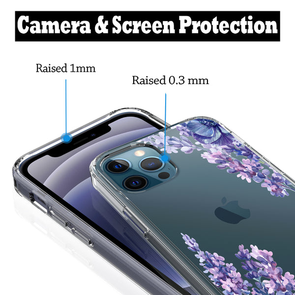 iPhone 12 Pro Max Case, Anti-Scratch Clear Case - Lavender