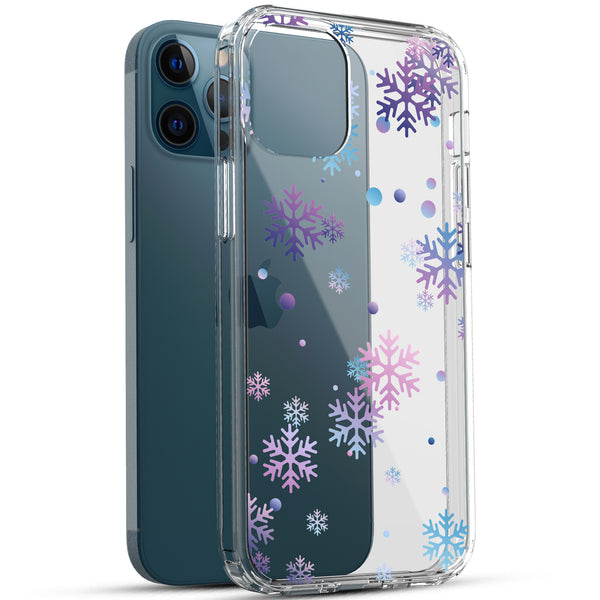 iPhone 12 Pro Max Case, Anti-Scratch Clear Case - Snowflake