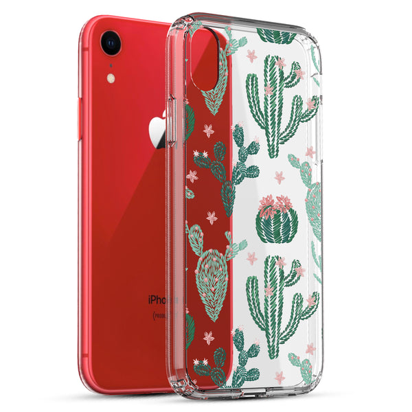 iPhone XR Case, Anti-Scratch Clear Case - Cactus Flower